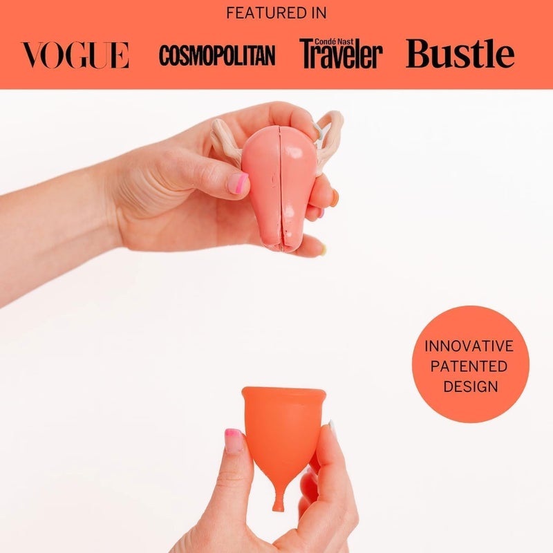 Pixie Cup 2 Pixie Menstrual Cups - No Metals or Toxins - Ranked 1 for The Most Soft Reusable Period Cups - Wear 12 Hours - 100% Medical-Grade Silicone - Tampon Alternative - Buy One We Give One (Combo) - Image 2
